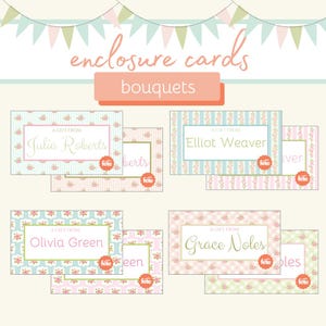 Cartes de visite personnalisées | Bouquet | Étiquettes-cadeaux personnalisées | Petites cartes de remerciement | Mariage, baby shower, encarts d'emballage d'affaires