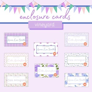 Cartões de presente personalizados | Vinhedo | Etiquetas de presente personalizadas | Pequenos cartões de agradecimento | Encartes para casamento, chá de bebê e empresas