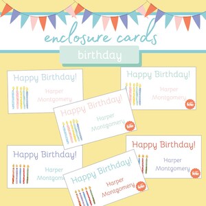 Cartões personalizados para embalagem | Feliz Aniversário | Etiquetas personalizadas para presente | Pequenos cartões de agradecimento | Encartes para embalagens de casamento, chá de bebê e empresas