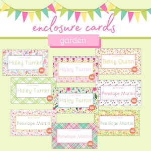 Biglietti di auguri personalizzati / Giardino / Etichette regalo personalizzate / Piccoli biglietti di ringraziamento / Inserti per confezioni per matrimoni, baby shower e aziende