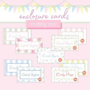 Cartões de presente personalizados | Shabby Chic | Etiquetas de presente personalizadas | Pequenos cartões de agradecimento | Encartes para casamento, chá de bebê e empresas