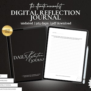 daily self-reflection journal. digital journal for goodnotes. 2025 journal. Daily journal for ipad. self-improvement journal. mindfulness journal.self-love and wellness journal. journals for women. weekly reflection journal. self-improvement journal.