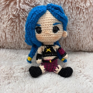 Handmade Crochet Jinx Doll — Arcane (LOL)