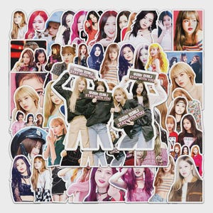 Ensemble d'autocollants mystère BLACKPINK, groupe de filles coréennes K-Pop, autocollants en vinyle imperméables pour ordinateur portable, bagages, guitare, iPad, coque de téléphone, planche à roulettes