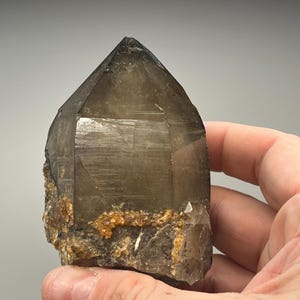 Smoky Quartz with Spessartine Garnet from Fujian, China