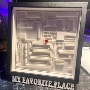 3D LOVE | 3D MAP | Besonderer Ort | Liebe , Geschenk , Hochzeit , Geburtstag, Valentinstag