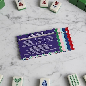 Two-Tone Acrylic Mahjong Line Reader | Elegant Tile Guide image 6