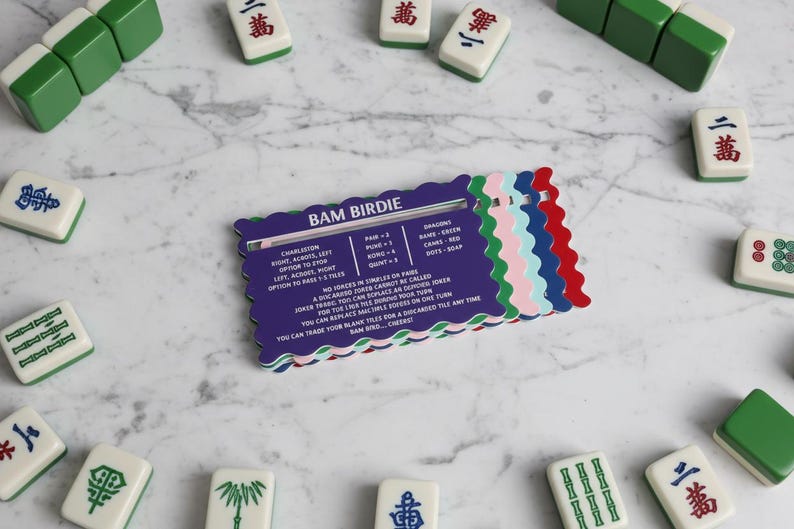 Two-Tone Acrylic Mahjong Line Reader | Elegant Tile Guide image 6