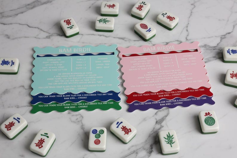 Two-Tone Acrylic Mahjong Line Reader | Elegant Tile Guide image 9