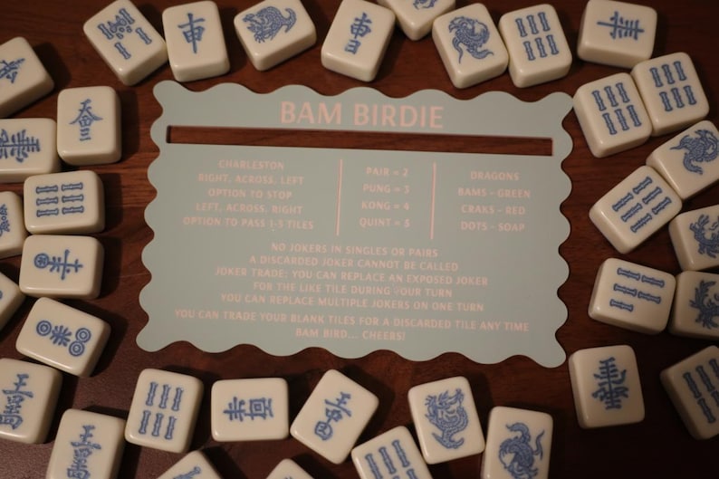 Two-Tone Acrylic Mahjong Line Reader | Elegant Tile Guide image 12