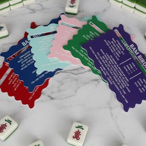 Two-Tone Acrylic Mahjong Line Reader | Elegant Tile Guide