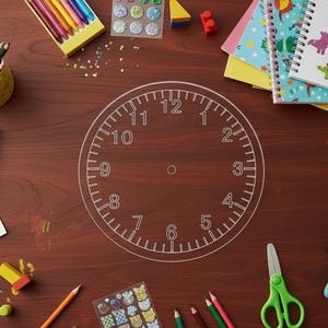 Clear Acrylic Learning Clock | Dry Erase Teaching Clock for Kids | Learn to Tell Time