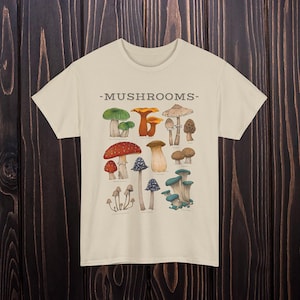 Pilz Diagramm T-Shirt, botanisches T-Shirt, Naturliebhaber Geschenk, Gartenarbeit Shirt, Pflanzenliebhaber T-Shirt, psychedelisches T-Shirt, Pilzidentifikation T-Shirt