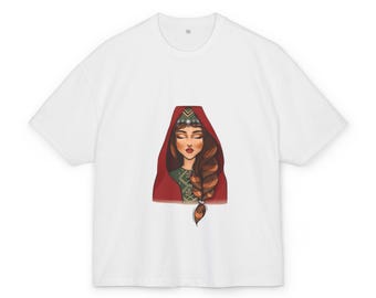 Armenian women in "Taraz" Bohemian Goddess Tee, Boho Shirt for Women, Casual Graphic Tee, Unique Gift, Fashionable Art Top