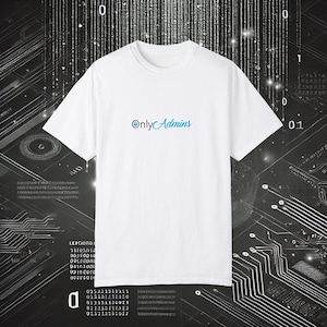 Only Admins T-Shirt Tech Humor Parody of OnlyFans Logo | Funny IT Shirt for Sysadmins, Network Engineers, and Cybersecurity Pros