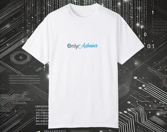 Only Admins T-Shirt Tech Humor Parody of OnlyFans Logo | Funny IT Shirt for Sysadmins, Network Engineers, and Cybersecurity Pros
