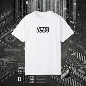 VLANS Parody Tech T-Shirt Funny Networking Shirt for IT Professionals, Tech Enthusiasts, and Engineers
