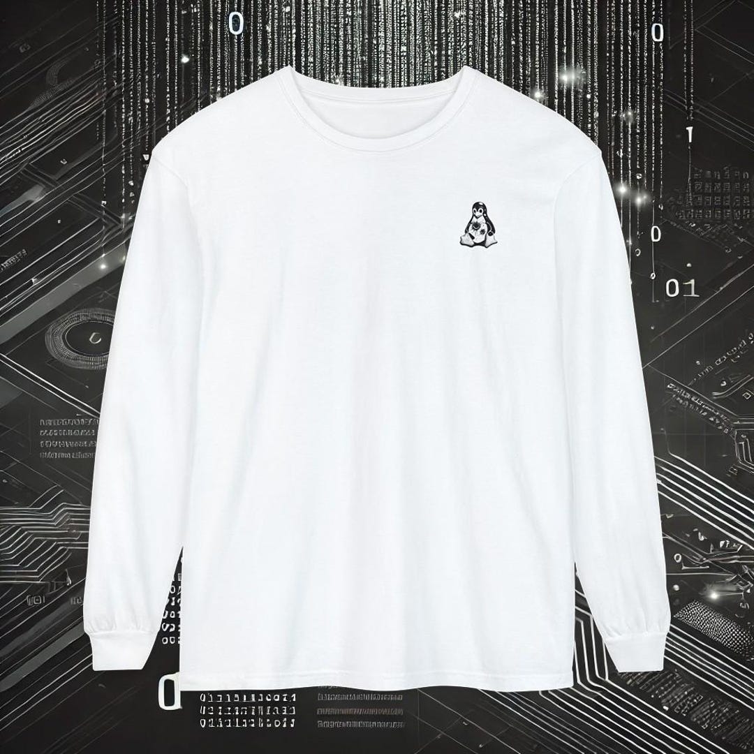 Linux Tux Long Sleeve Shirt - Etsy
