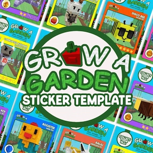 Roblox Grow a Garden Clipart Bundle: Sticker Template (Digital Download)