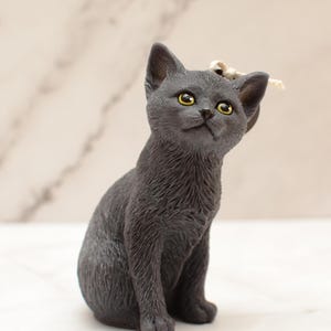 動物キャンドル猫ギフト、大豆と蜜蝋のリラクゼーションかわいい猫のホームデコレーション手作りの香り付きキャンドル彼女、お母さん、おばあちゃん、友達用