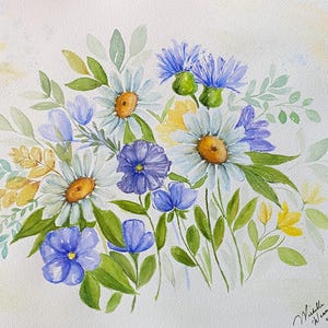 Die Schönheit der Natur Wildblumen in Aquarell