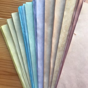 Hand Dyed Pastel Paper: US Letter Size for Junk Journals