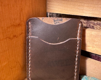 Handmade minimal leather wallet