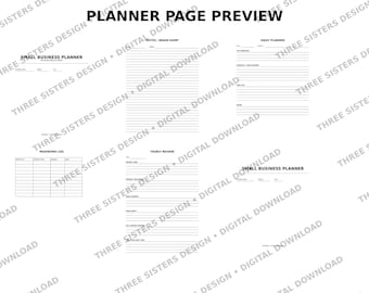 Small Business Planner Printable | Business Organizer PDF | Expense, Inventory & Order Tracker | Instant Download