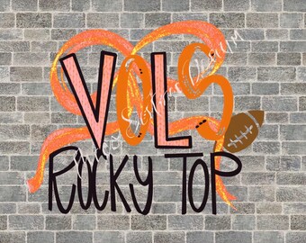 Vols Rocky Top Football PNG | Game Day Sublimation (Digital File)