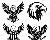 American Eagle Laser Cut Files | Patriotic SVG DXF PNG Bundle