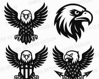 American Eagle Laser Cut Files | Patriotic SVG DXF PNG Bundle