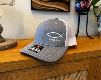 Christian Trucker Hat | Mark 1:17 Fishers of Men | Richardson 112 Faith Apparel