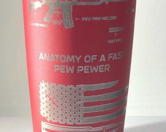 Anatomy of a pew pew 20oz tumbler.