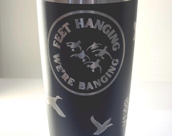 Feet hangin we’re bangin 20oz tumbler.