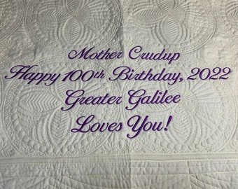 50” by 60” Personalized Family Heirloom Lap Quilt for Grandparents, Birthday, Mother, Father’s Day, Family Tree Quilt