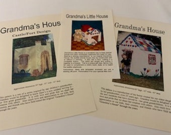 All 3 Digital Grandma's House Playhouse and Castle and bonus Little House Toy box patterns