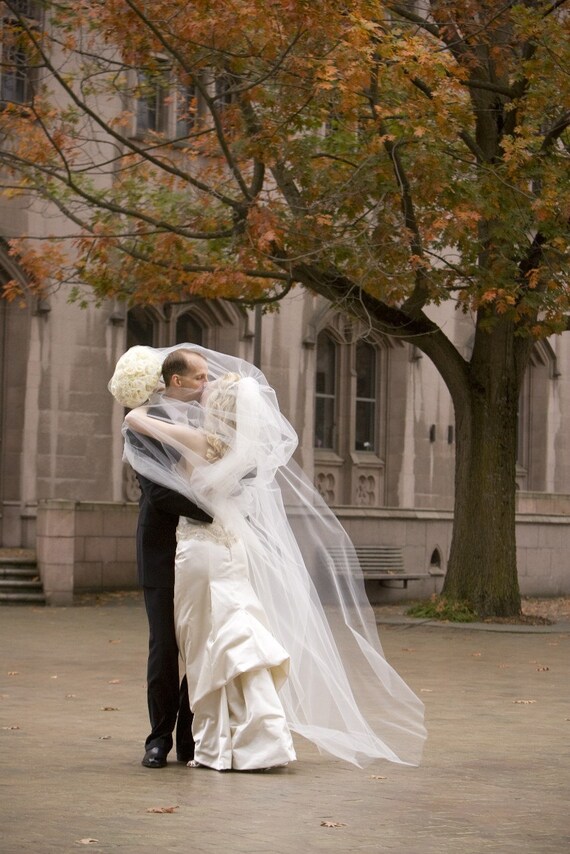 Classic Cathedral Length Veil - Etsy display picture 2