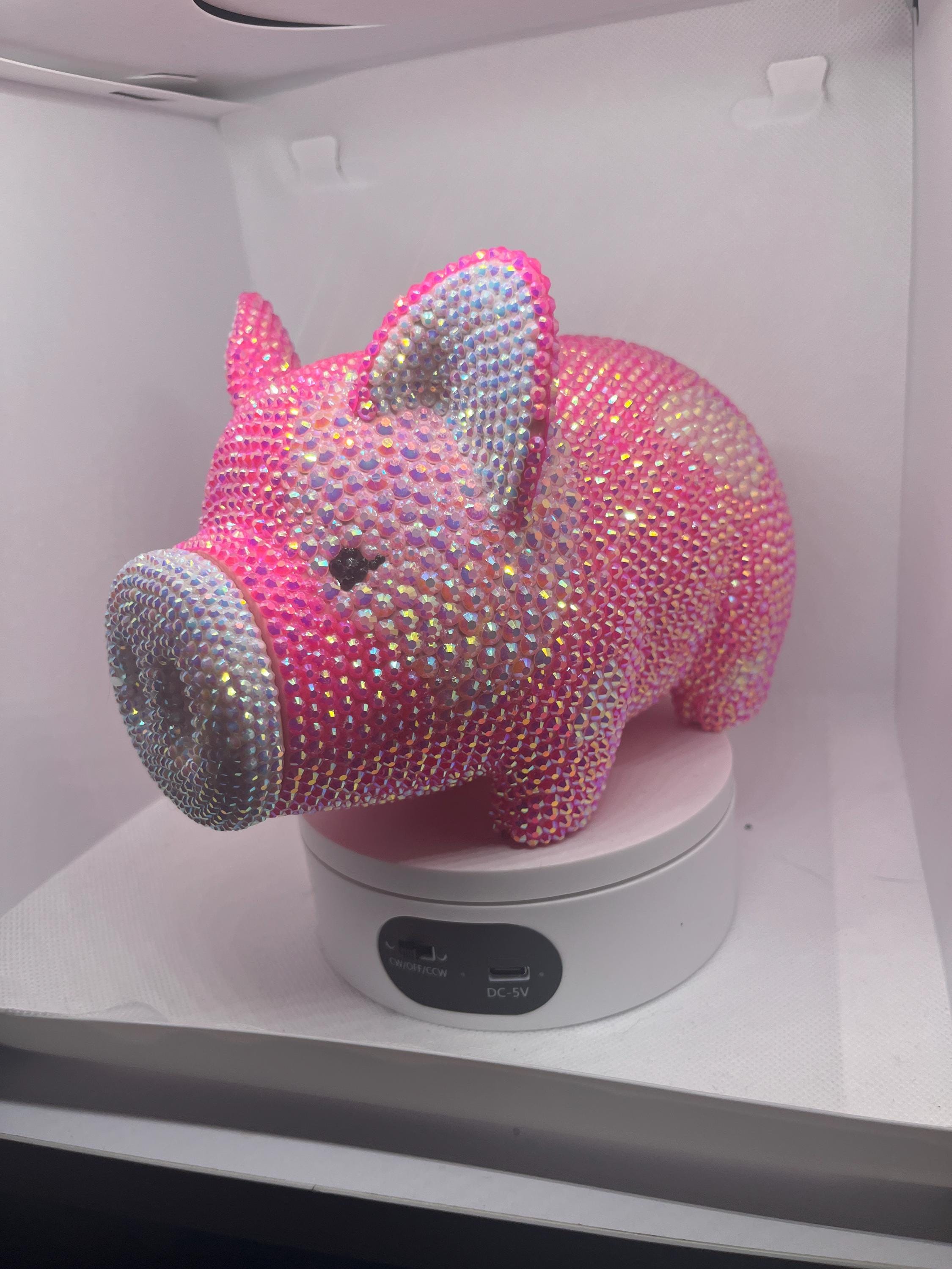 Rhinestoned piggy bank