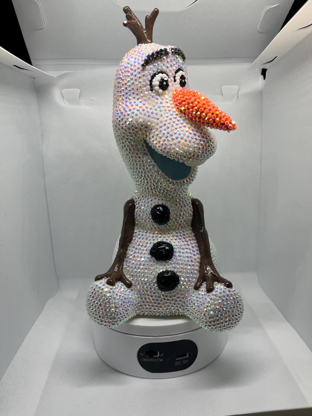 Olaf frozen Rhinestoned Piggy Bank Etsy