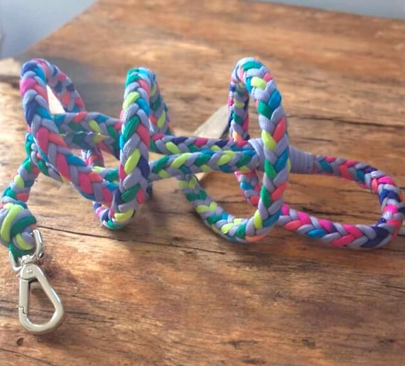 Rainbow Hand-knotted Paracord Leash - 1.50m