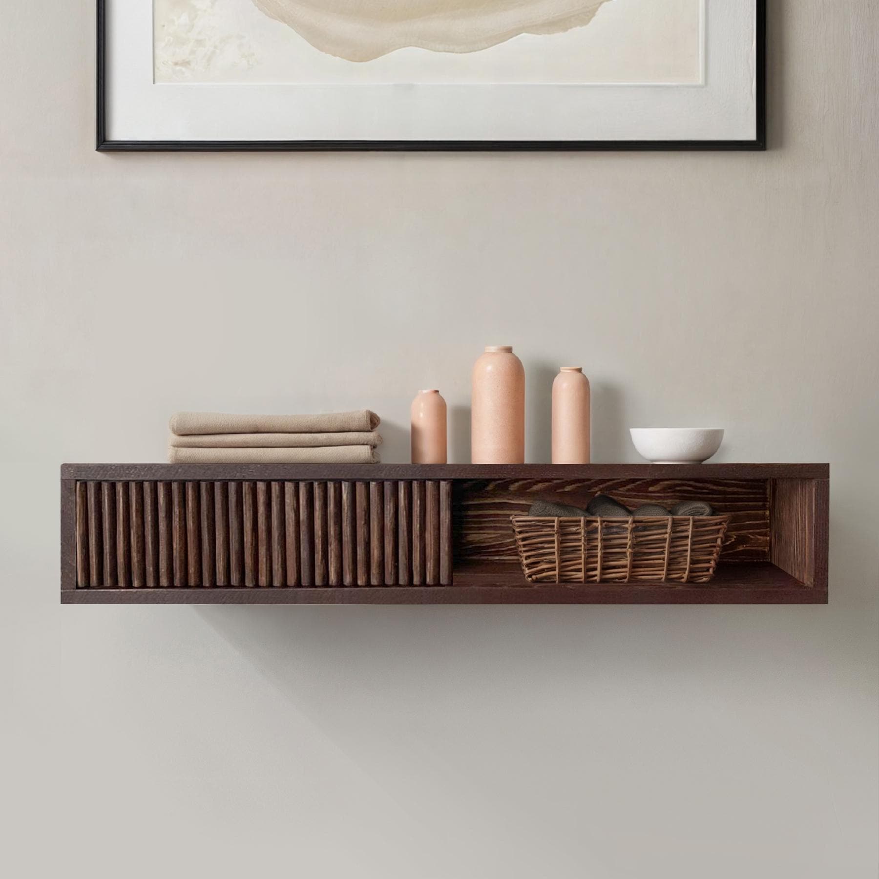 Floating Table with slider door