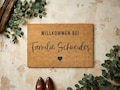 Personalized coconut doormat with family name "Welcome to the family" | Wedding gift | Housewarming gift | Welcome doormat