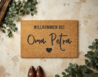 Gift for Grandma | Personalized doormat made of coconut with name | Coconut doormat | Welcome mat | Grandparent gift | Birthday