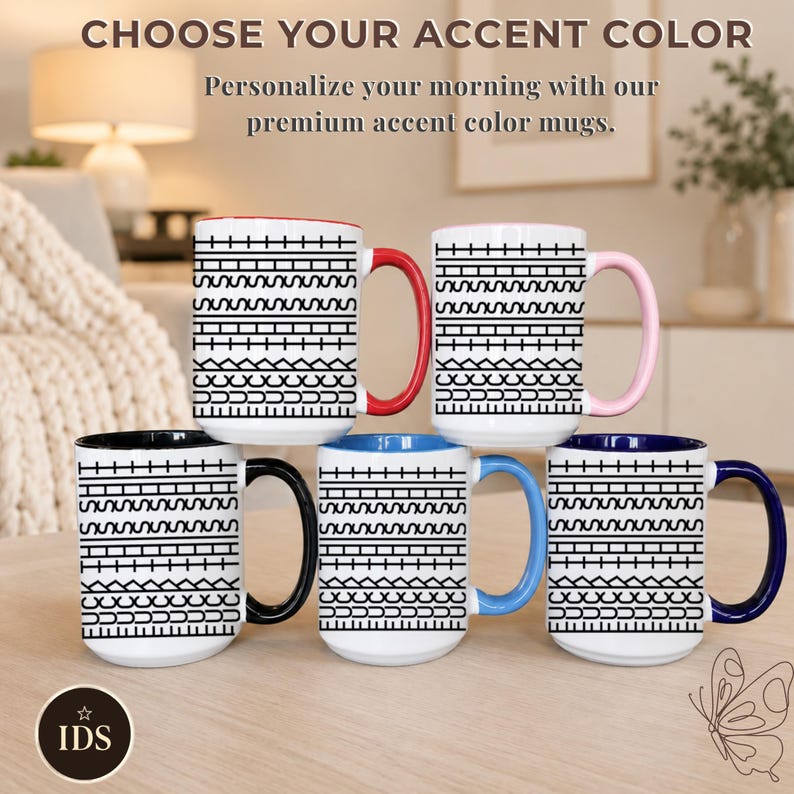 White ceramic hidden message mug with minimalist black pattern design that reveals a funny sarcastic phrase inside, perfect as an office humor gift for coworkers, bosses, friends, or Secret Santa exchanges.