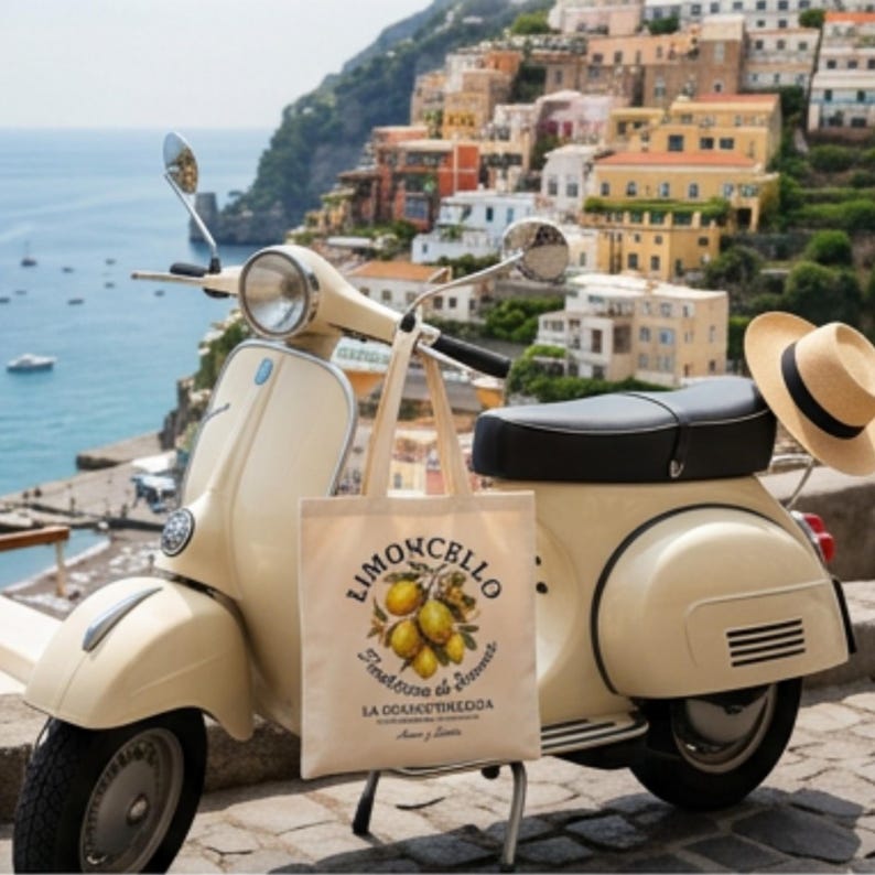 La Dolce Vita Amalfi Coast Wedding Role Tote Bag, Custom Limoncello ...
