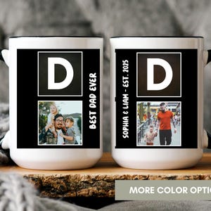 Custom Dad Photo Mug – Personalized Portrait Coffee Cup for Father’s Day