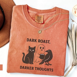 Halloween Raven Coffee Shirt – Funny Crow Tee with Dark Humor Quote