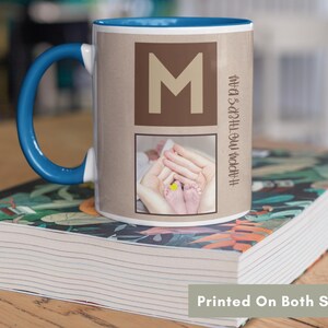 Taza personalizada con foto para mamá, taza de café personalizada con nombre de bebé, regalo para el Día de la Madre con fotos, taza para mamá primeriza, regalo para su abuela.