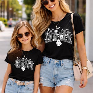 Spooky Mama Comfort Colors Shirt: Retro Halloween Ghost Tee