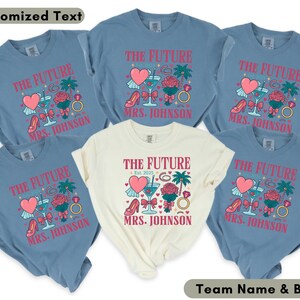Custom Future Mrs. Shirt, Bachelorette Ideas, Comfort Colors® Tee, Newly Engaged Gift for Fiance Shirt, In My Engaged Era Shirt, mob gift